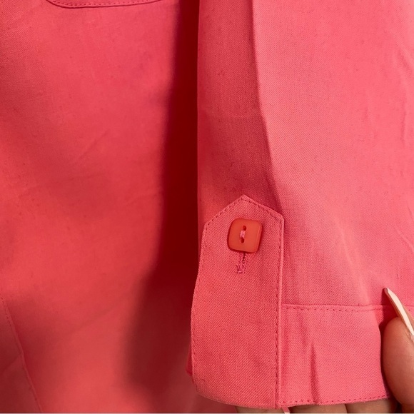 Notations Woman silk pink Button-Up Top size 2X drapey cutout thin flowy spring - Picture 3 of 8